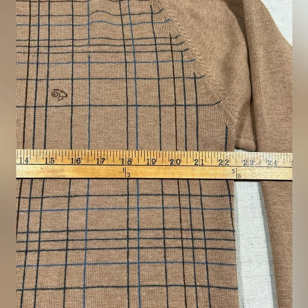 Cashmere Purely Merino XL Men's Pull Over Tan Sweater OfficeWear Casual